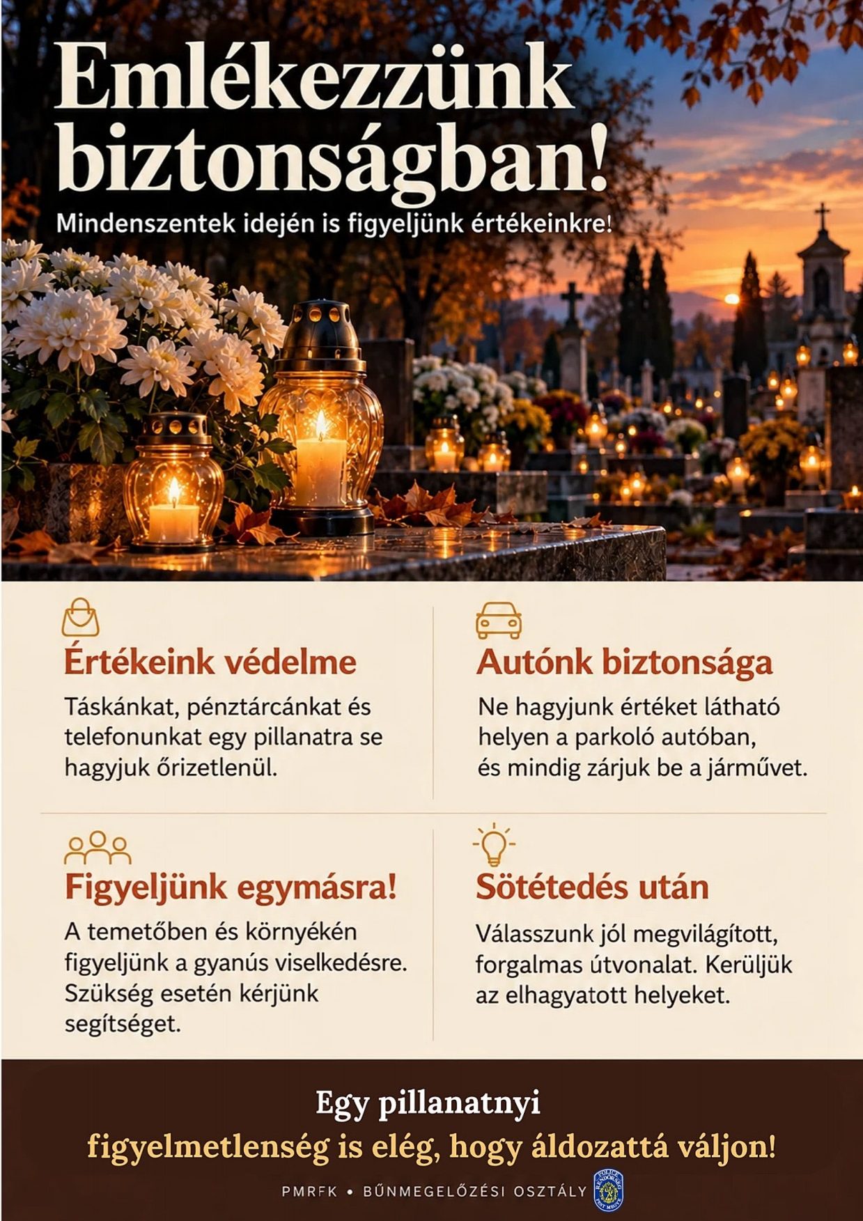 Emlékezzünk biztonságban! - plakát
